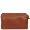 Rear View Of The Natural Leather Wash Bag