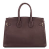 Rear View Of The Coffee Leather Womens Handbag