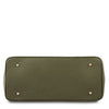 Underneath View Of The Forest Green Leather Womens Handbag