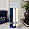 Box Of 3 Men's Italian Styled Handkerchiefs in stylish packaging with unique designs and colors.
