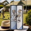 Handkerchief Bowls Cartoon Design featuring embroidered cartoon characters in a scenic outdoor setting.