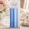 Plain Dye Woven Handkerchiefs in a pack with satin borders, featuring soft blue and white colors.