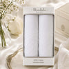Womens Handkerchief box set featuring delicate white embroidery design, perfect for formal occasions and weddings.