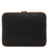 Luxury Soft Leather Tablet Case in black pebbled leather with a stylish semi-rigid design.