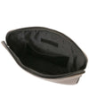 Interior view of Luxury Soft Leather Tablet Case showing pockets and zip closure.