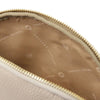 Interior view of the Luxury Soft Leather Toiletry Case showcasing the spacious lined compartment.