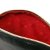 Luxury Soft Leather Toiletry Case with red lined interior and gold-tone zipper detail