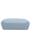 Luxury Soft Leather Toiletry Case in soft light blue pebbled leather, showcasing a refined and practical design.