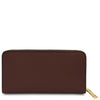 Luxury Zip Around Leather Wallet in premium pebbled leather with a zip-around closure and structured silhouette.
