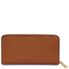 Luxury Zip Around Leather Wallet in premium pebbled leather with gold zip detail.