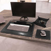 Desk Display View Of The Black Luxury Leather Desk Set