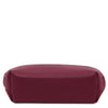 Underneath View Of The  Luxury Soft Leather Toiletry Case in Bordeaux 