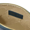 Internal View Of The  Luxury Soft Leather Toiletry Case in teal 