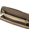 Interior view of the Leather Luxury Zip Around Leather Wallet showing spacious compartments and zip pocket.