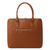 Rear View Of The Cognac Womens Leather Business Bag