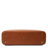 Underneath View Of The Cognac Womens Leather Business Bag