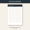 Printable Travel Planner and Packing Checklist PDF example page with master packing list in A4 format.
