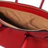Internal Pocket View Of The Lipstick Red Ladies Handbag