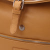 Magnetic Closure View Of The Caramel Mens Backpack