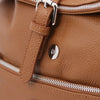 Magnetic Closure View Of The Cognac Mens Backpack