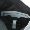 Internal Zip Pocket View Of The Light Blue Mens Backpack