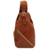 Front View Of The Honey Mens Leather Crossover Bag