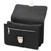 Mens Leather Wristlet Bag with zipper and compartments for organized storage.