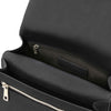 Interior view of Mens Leather Wristlet Bag showcasing spacious compartments and zipper pocket.