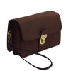 Mens Leather Wristlet Bag made from premium matte full-grain leather, featuring a stylish and practical design.