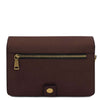 Mens Leather Wristlet Bag in premium matte full-grain leather with zippered compartment and sleek design.