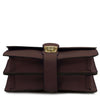 Mens Leather Wristlet Bag in premium matte full-grain leather with secure closure and spacious compartments