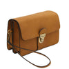 Mens Leather Wristlet Bag in premium matte full-grain leather with a structured design and dual compartments.