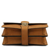 Mens Leather Wristlet Bag showcasing premium matte full-grain leather and spacious compartments.