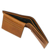 Mens Trifold Leather Wallet with multiple card slots and bill compartments, crafted from premium full-grain leather.