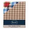 Front View Of the Brown Mens 10 Pack Handkerchiefs