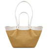 Shoulder Strap Rear View Of The White Natural Raffia Shopping Bag