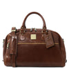 Front View Of The Brown Mens Luxury Travel Bag