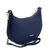 Angled View Of The Dark Blue Over The Shoulder Bag