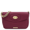 Front View Of The Plum Over The Shoulder Handbag
