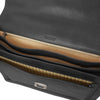 Internal Compartment View Of The Black Professional Leather Briefcase