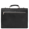 Rear View Of The Black Professional Leather Briefcase