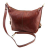 Shoulder Strap View Of The Brown Leather Hobo Handbags