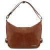 Front View Of The Honey Leather Hobo Handbags