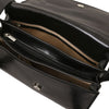Internal Compartment View Of The Black Saddle Handbag