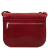 Rear View Of The Red Saddle Handbag