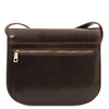 Rear View Of The Dark Brown Saddle Handbag