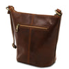 Rear View Of The Brown Shoulder Handbag
