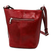 Rear View Of The Red Shoulder Handbag