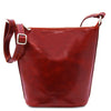 Front View Of The Red Shoulder Handbag
