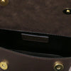 Internal Compartment View Of The Chocolate Shoulder Bag For Ladies